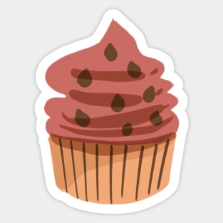 Chocolate cupcake cute graphic cooking sweet pastel style Sticker